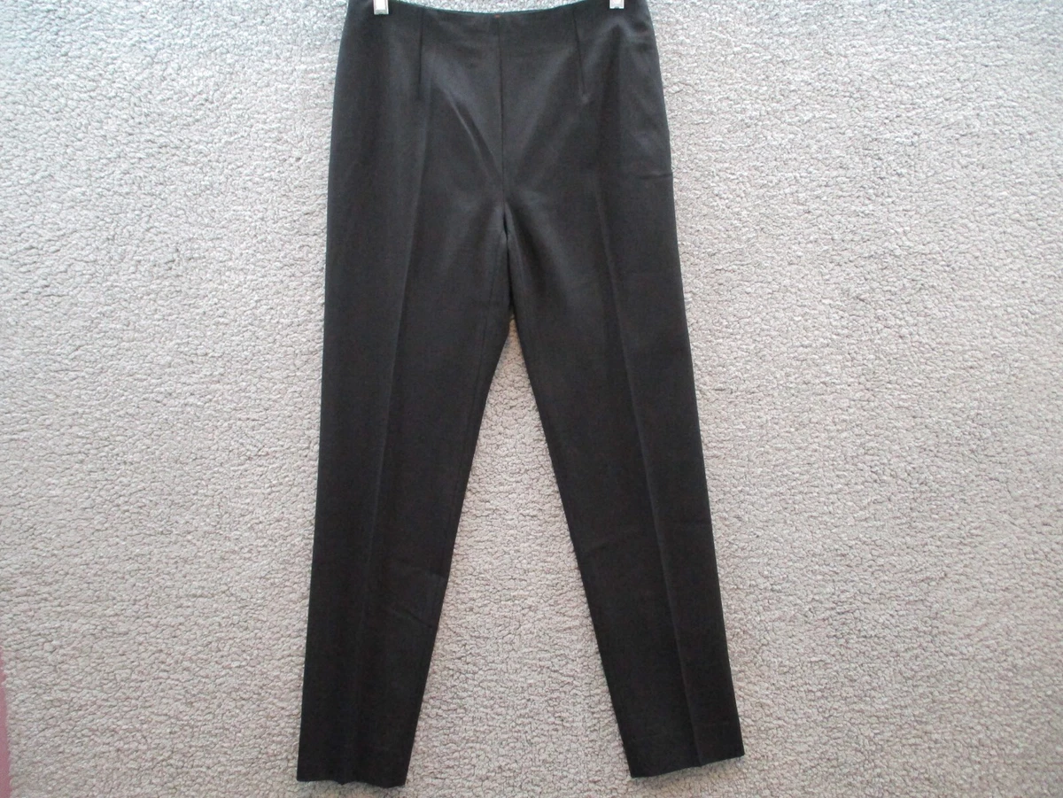 LaVia Dress Pants Womens 8 Black Wool Blend Lightweight Tailored Luxury  Italian