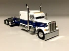 DCP 1/64 White Blue Flattop Peterbilt 379 60"w/320" Frame (6.25" long)