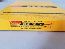 Kodak Direct Positive 8"x10" Photograh papers. 100 Sheet. Sealed box. Expired