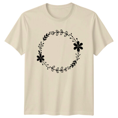 Blumenkranz Camping Natur T-Shirt, Blumenkreis Tee