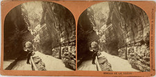 Jullien, Stereo, Switzerland, Tamina Gorge Vintage Stereo Card Album Print