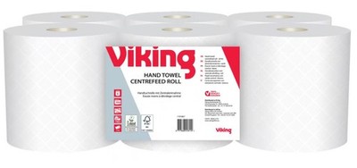 6x Viking 1191867 - Handtuchrollen - 29cmx125m - 2-lagig -Kern 76mm - Zellstoff