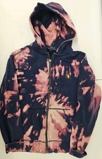 Polo Ralph Lauren Tiedye Hoodie Preppy Hippy Sweatshirt Full Zip Size Small Men