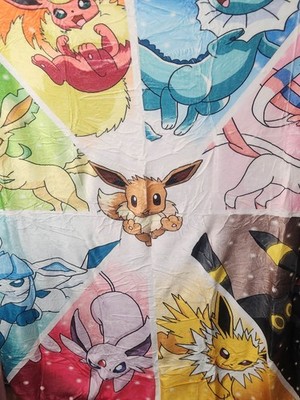 Pokémon Eevee Vaporeon Jolteon Flareon Blanket Multicolor Rectangular