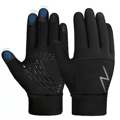 YukiniYa Kids Gloves Winter Boys Girls Warm M(6-8 years), Black