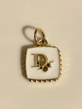 Dior Small Zipper Pull Button Stamped Charm