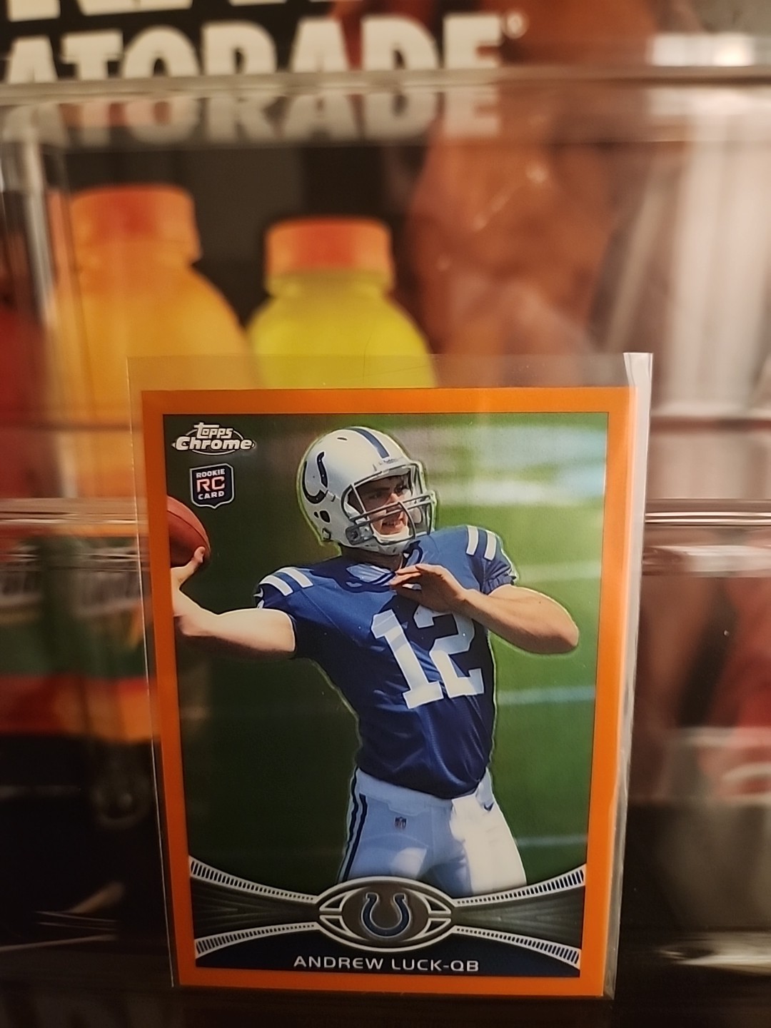 2012 Topps Chrome Orange Refractor Andrew Luck Rookie RC #1 - Colts