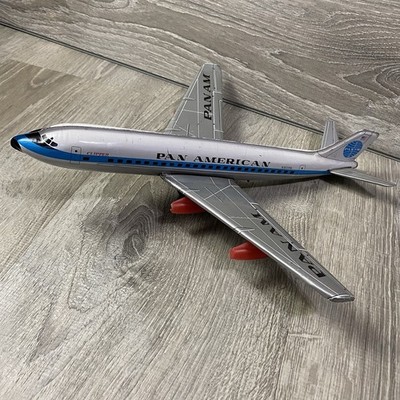 Vintage Pan American Clipper Metal Toy Airplane N801PA Japan 13  Wingspan   