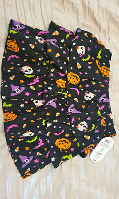 Wonder Nation Girls Tiered Halloween Skirt Size 6 Black Short Pull-On Cotton