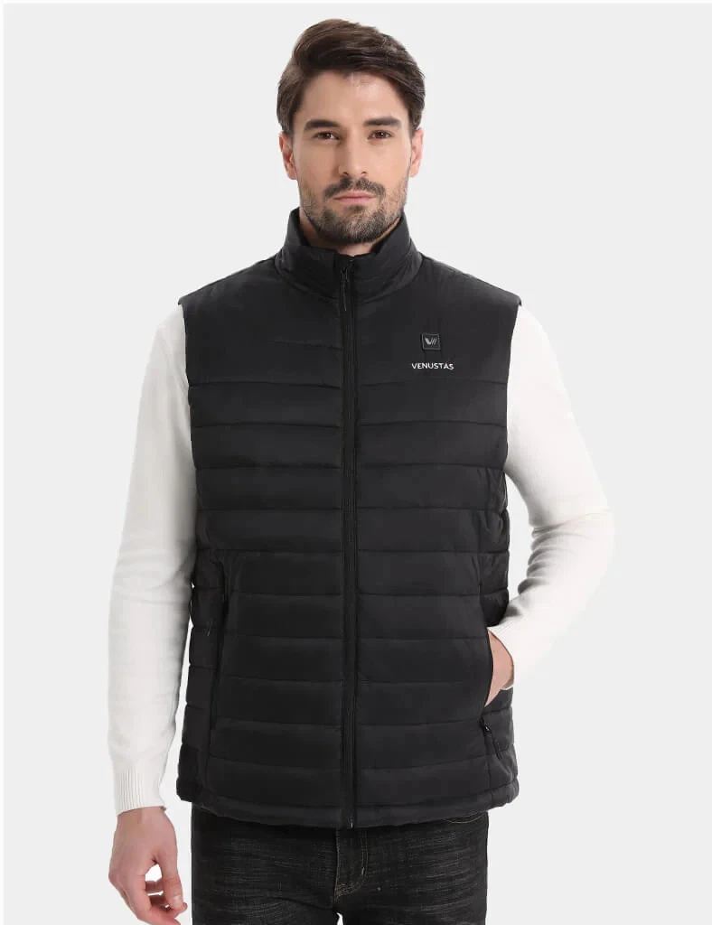 Venustas Mens Classic Heated Vest 7.4V Model M2118 Black size XL w/Batt Pack