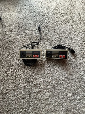 Set of 2 Original OEM Nintendo NES Controllers (NES-004)