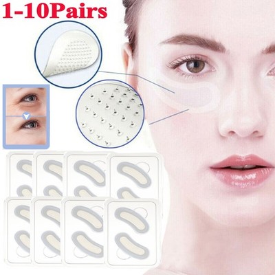 1-10Pairs Hyaluronic Acid Microneedle Eye Patches Anti Aging Wrinkle Dark Circle