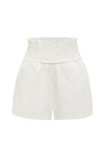 Pleat Collection Girl Chloe Shorts White Twill NWT size 16 Smocked Waist Pocket