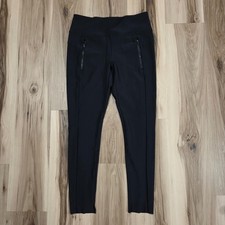 Athleta Stellar Tight Legging Pants Womens Small Black Work Travel Zip Pockets