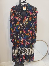 Farm Rio Womens Macaws Flight Longer Dress Size Small