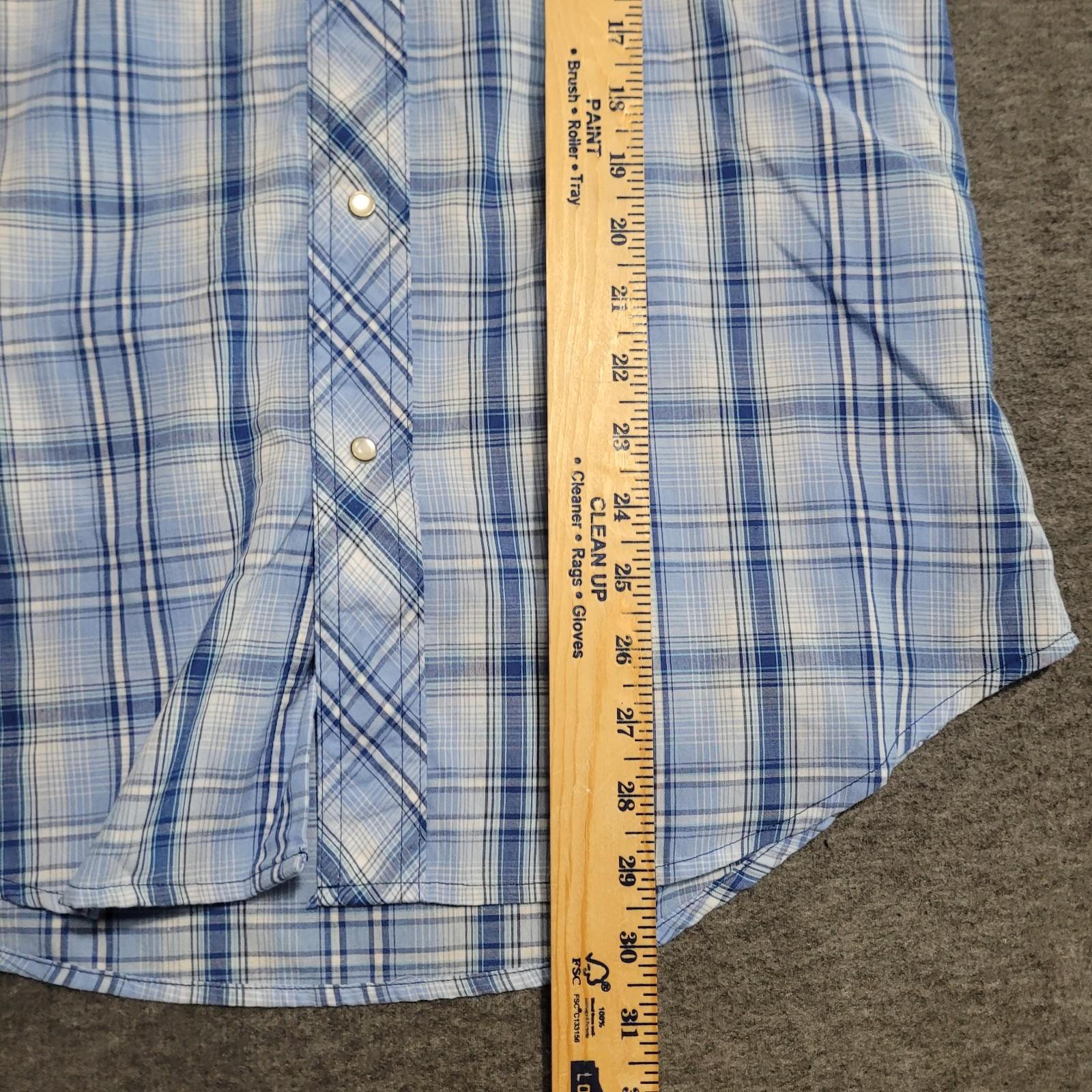 Wrangler Medium Western snap button front collar … - image 10