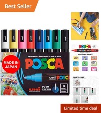 8 Assorted Colors Medium Paint Marker Set - Perfect for All Art Projects