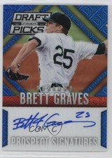 2014 Panini Prizm Perennial Draft Picks Blue Mojo 50/75 Brett Graves #5 Auto 1p5