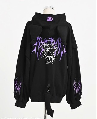REFLEM x Sanrio Kuromi Black Parka Mine Series Collaboration Hoodie