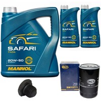 MotoröL Filter Set Mannol 20W-50 7 Liter + Schraube FüR Opel Frontera A 2.5 TDS
