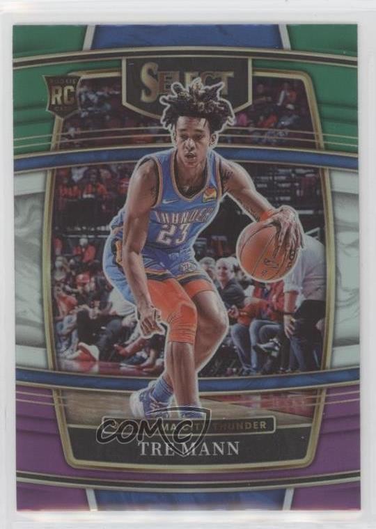 2021-22 Panini Select Concourse Green White Purple Prizm Tre Mann #36 lw9
