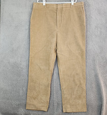 Vtg Haggar Men's Tan Corduroy Pants Fits 42x32 Straight Leg Made In USA Academia
