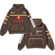 Retro Red bull Racing Washed Hoodie MotorGP World Champion Enthusiast Apparel