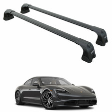 For Porsche Taycan 2019-2025 Roof Rack Cross Bars Fix Point Alu Black
