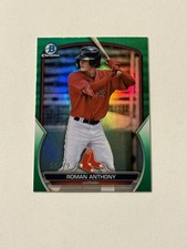2023 BOWMAN CHROME GREEN REFRACTOR ROOKIE ROMAN ANTHONY RC /99