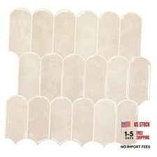 Upgraded Thicker Design Peel and Stick 10 Pinkish Beige With Beige Grout