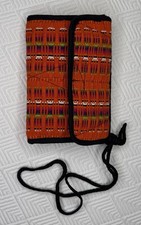 Orange Crossbody Purse Bag Aztec Tapestry Print Hippie Multicolor Boho Gift