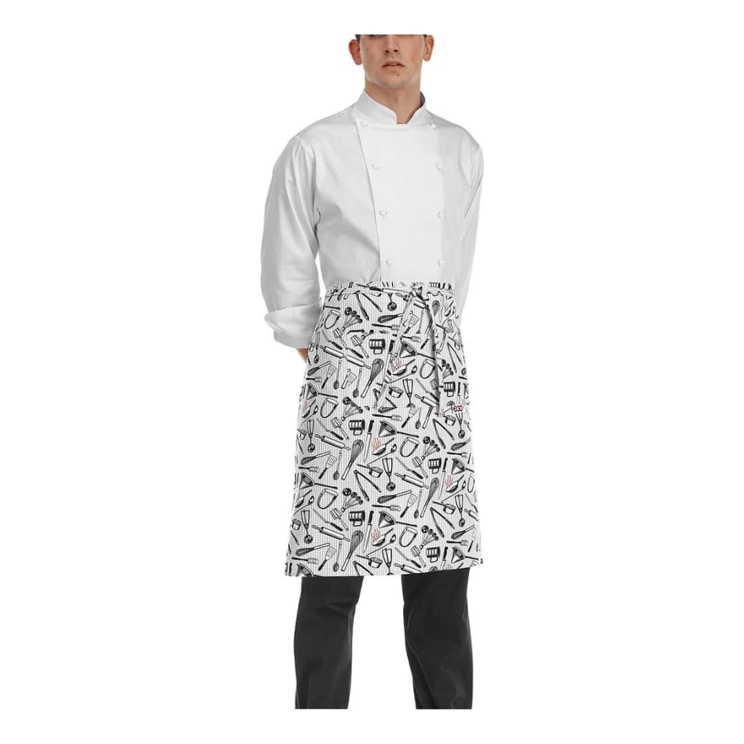 Chef Apron Vita Chefwear Gray - EgoChef - Chef Uniform Assistant Cook