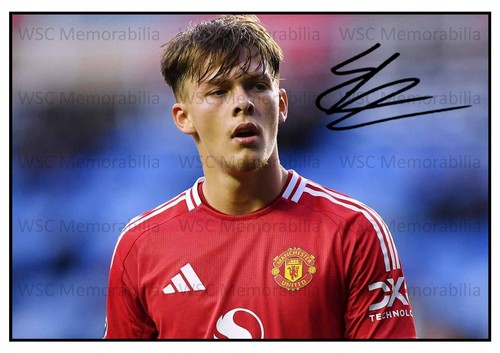 12075. Sam Mather Signed Pictures (A4 Prints) Man United Tranmere Rochdale