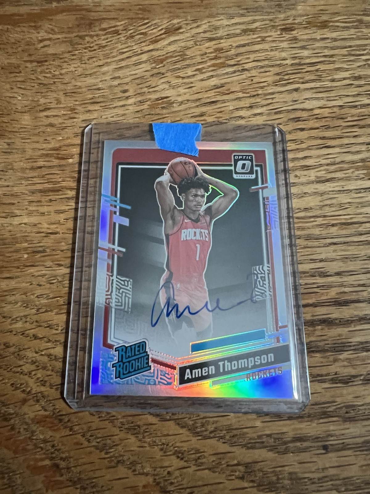2023 Optic Holo Auto Amen Thompson Rookie #287 On Card Rockets