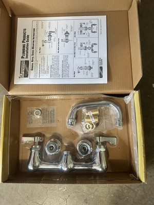 Krowne 14-806L Royal 8'' Splash Mount Faucet w/ 6'' Swing Spout NSF LOW LEAD