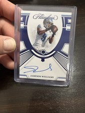 2022 Panini Flawless Rookie Gems Signatures Jameson Williams RGM-15 Sapphire/15