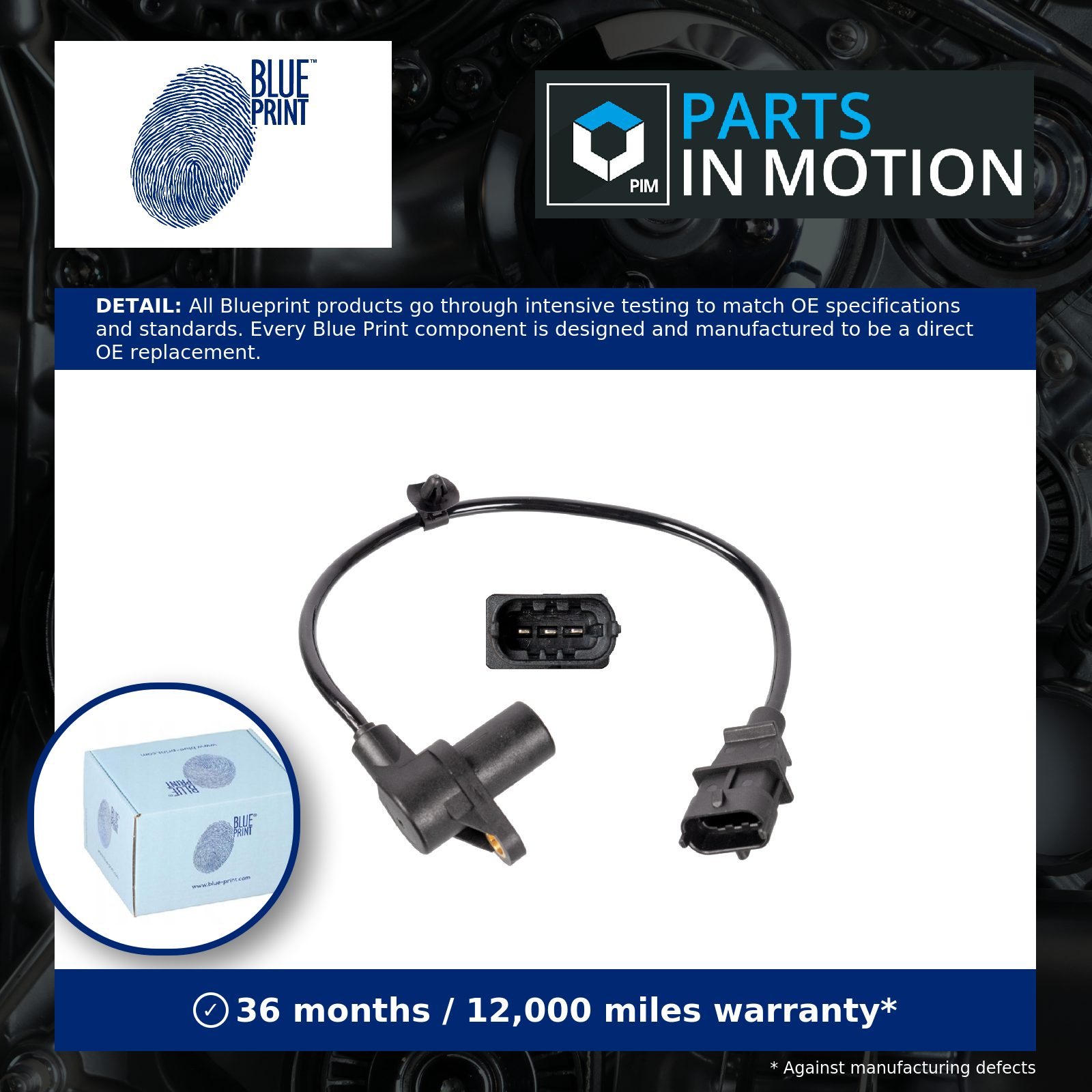 BLUE PRINT ADG072115 Crankshaft Pulse Sensor Replacement Fits Hyundai Kia - Image 4