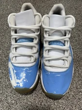 Size 13 - Jordan 11 Retro Low UNC 2017 White/Blue Men Need Repair Peeling Paint