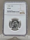 1950 Washington Quarter Proof NGC PF 66
