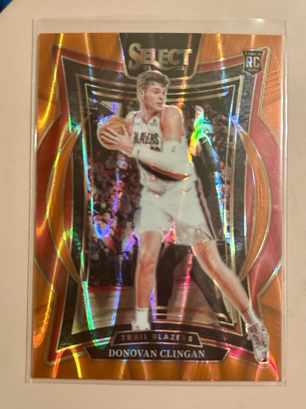 2024-25 Panini Select - Concourse Donovan Clingan #69 Orange Tectonic Prizm (RC)