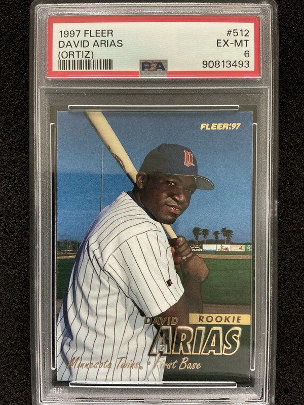 1997 Fleer #512 David Arias (Ortiz) Rookie PSA 6 Red Sox RC 