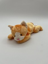 Russ Wishlings Kitty Cat Tasha 6843 Beanie Velvet 1997 Orange White 8" Satin