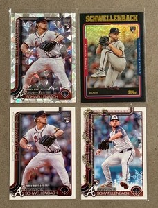 MLB BASEBALL TOPPS 2025 SPENCER SCHWELLENBACH ROOKIE CARD LOT ATLANTA BRAVES