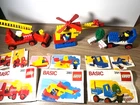 Vintage LEGO Basics LOT x 3 Helicopter, Fire Truck, Police & InstructionsPerfect