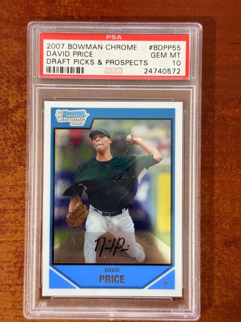 2007 Bowman Chrome David Price Draft Picks Prospects #BDPP55 PSA 10 Rays RC