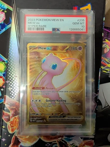 Pokemon 2023 Mew ex 205/165 Gold Hyper Rare 151 GEM MINT PSA 10