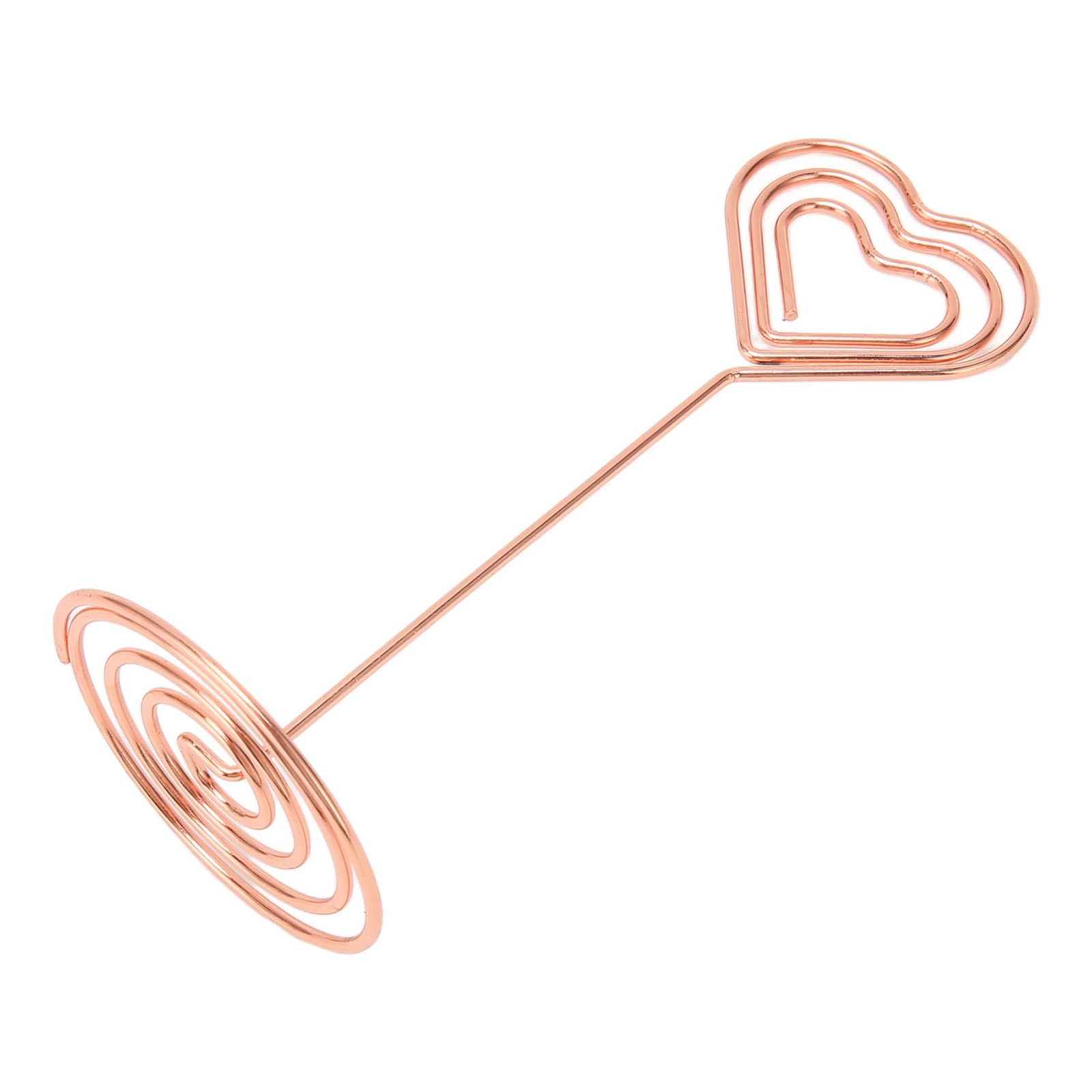 10Pcs Table Number Stands Layered Heart Style Stable Base Electroplated Metal Pl