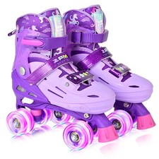 Kids Roller Skates Girls Ages 5-8 8-12 3-5 4-7 6-12 10-12 with Light Up Wheel...