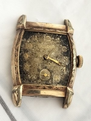 Rare 1945 Bulova Manual Winding 10K Gold Rolled Watch Small Second