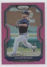 2021 Panini Prizm Tier II Pink Prizm Shane Bieber #166 6ks